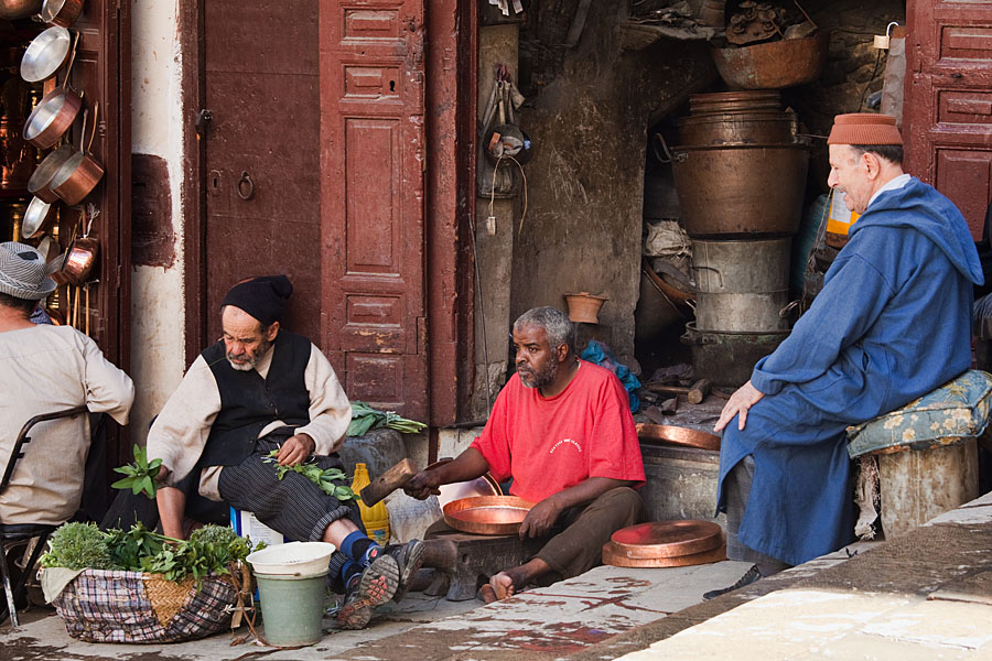  Workshop of a Brass worker at Place el Seffarine   Fez   Morocco